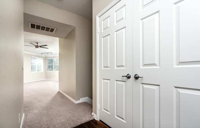 hallway with closet