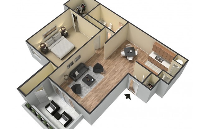Floor Plan 1 | Sacramento Apartments | The Confluence