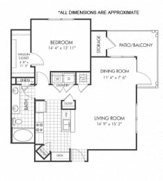 1 bed, 1 bath, 871 sqft, $1,475