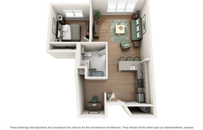 1 bed, 1 bath, 718 sqft, $2,280, Unit 432