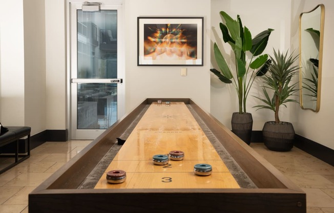 a shuffleboard table