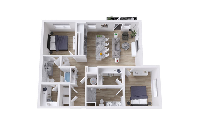 2 beds, 2 baths, 1,096 sqft, $1,909