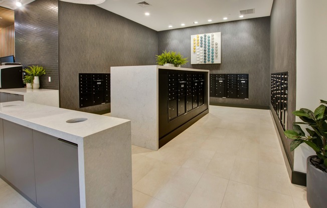 Luxe resident mail room.