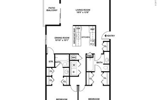 2 beds, 2 baths, 1,132 sqft, $1,234