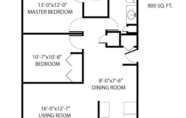 2 beds, 1 bath, 900 sqft, $1,100, Unit 214