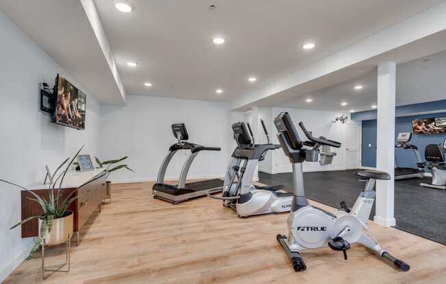 Treadmill, Elliptical, & Stationary Bike At The Fitness Center