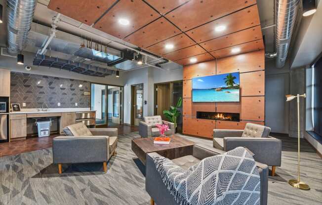 a large living room with couches and a coffee table
