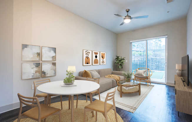 Living Room with Hard Surface Flooring