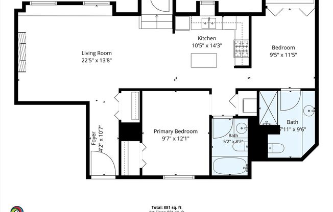 2 beds, 2 baths, $3,100, Unit 506
