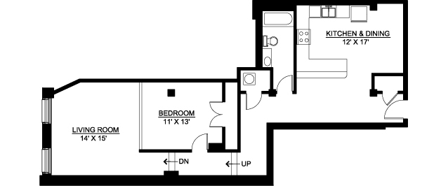 1 bed, 1 bath, 705 sqft, $1,299, Unit 343