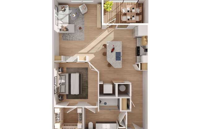 1 bed, 1 bath, 745 sqft, $1,899, Unit 412