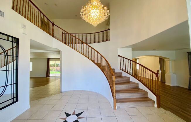 Stunning home in a guard gated community inside Rhodes Ranch with tons of community amenities. Almost 5,000 sq ft home with 3-car garage, 4 bedrooms with 4.5 bathrooms. Huge loft upstairs.