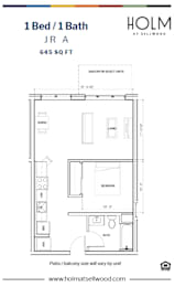 1 bed, 1 bath, 644 sqft, $1,775