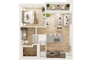 1 bed, 1 bath, 654 sqft, $1,265