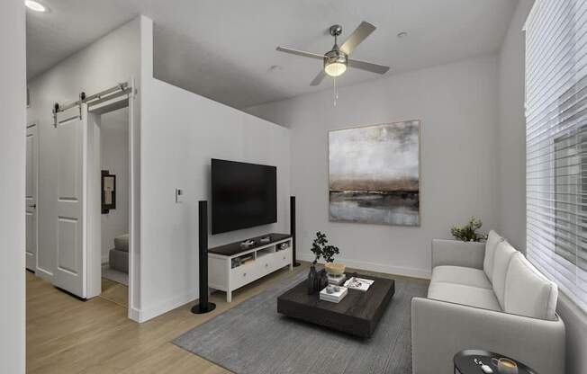 Sliding Barn Door at Garden Lofts