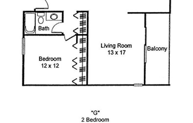 2 beds, 1 bath, 1,034 sqft, $1,575, Unit 343-B