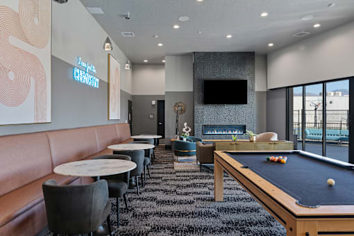 Pool Table at SevenO2 Main Apartments, Salt Lake City, Utah