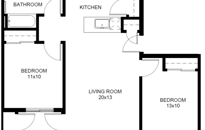 2 beds, 1 bath, 836 sqft, $1,689, Unit E305