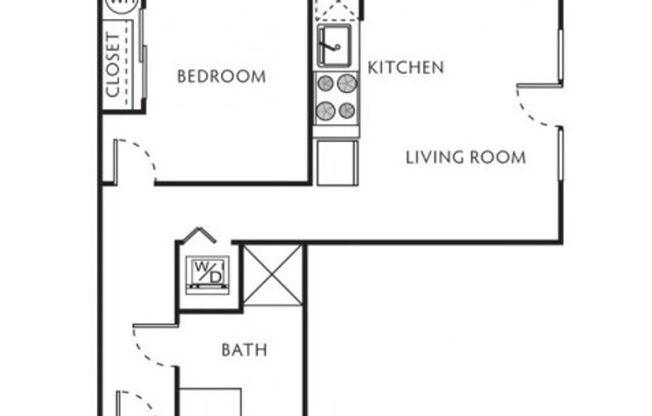 1 bed, 1 bath, 450 sqft, $1,199, Unit 409