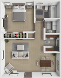 1 bed, 1 bath, 570 sqft, $959