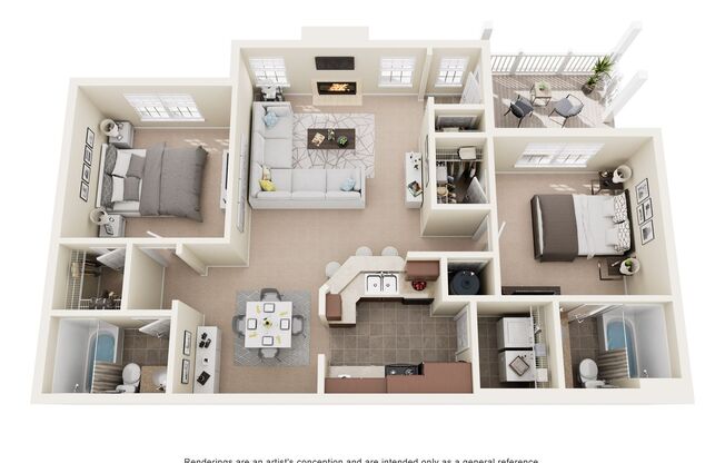 2 beds, 2 baths, 1,050 sqft, $1,425, Unit 202SH