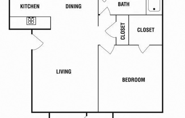 1 bed, 1 bath, 700 sqft, $849, Unit 205