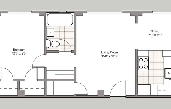 1 bed, 1 bath, 550 sqft, $1,550, Unit 708