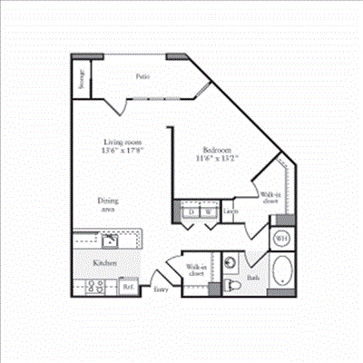 Studio, 1 bath, 767 sqft, $2,660, Unit 111
