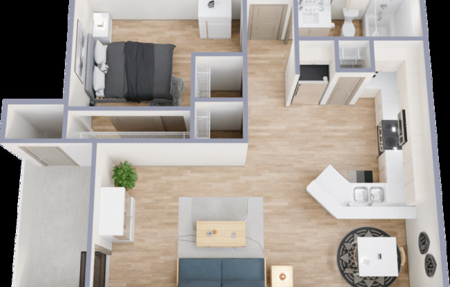 1 bed, 1 bath, 683 sqft, $1,077