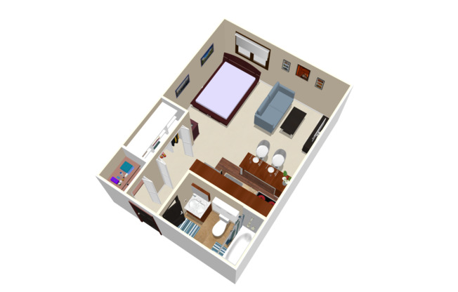 Studio, 1 bath, 300 sqft, $1,125, Unit 102-302