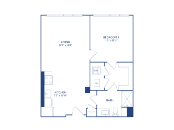 1 bed, 1 bath, 669 sqft, $3,322