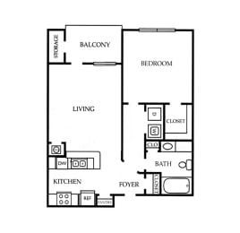 1 bed, 1 bath, 723 sqft, $1,370