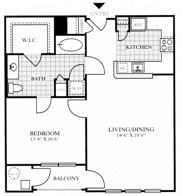 1 bed, 1 bath, 824 sqft, $3,693