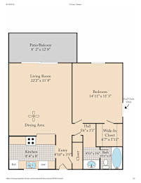 1 bed, 1 bath, 768 sqft, $899