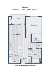 1 bed, 1 bath, 744 sqft, $3,394