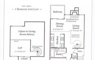 1 bed, 1 bath, 834 sqft, $1,475, Unit 902