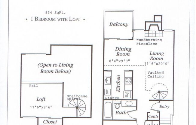 1 bed, 1 bath, 834 sqft, $1,475, Unit 902