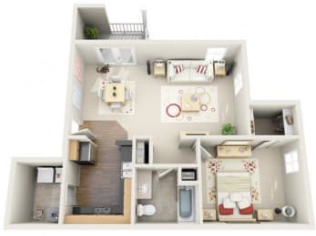 1 bed, 1 bath, 812 sqft, $1,412