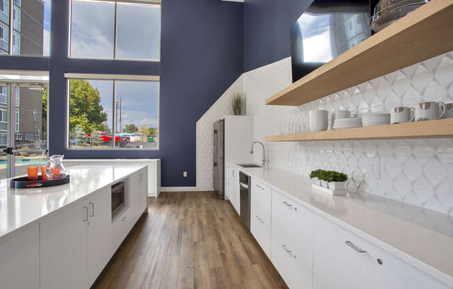 Lounge with kitchen and dining space