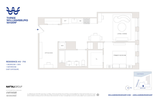 1 bed, 1 bath, $6,350, Unit 615