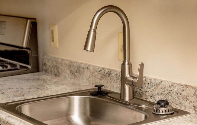 Updated kitchen fixtures at Windsor House Apartments in Middle River, MD