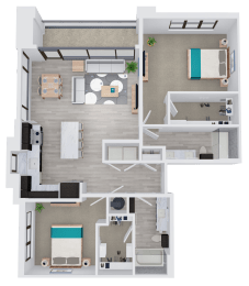 2 beds, 2 baths, 1,207 sqft, $2,918