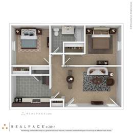 2 beds, 1 bath, 950 sqft, $1,540