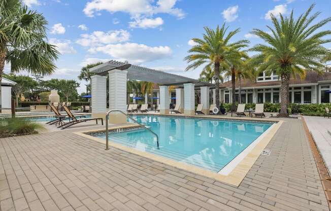 the swimming pool at the resort on longboat key