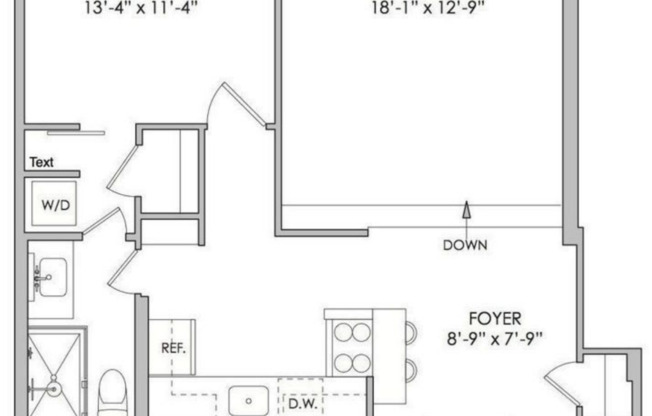 1 bed, 1 bath, $6,250, Unit 1P