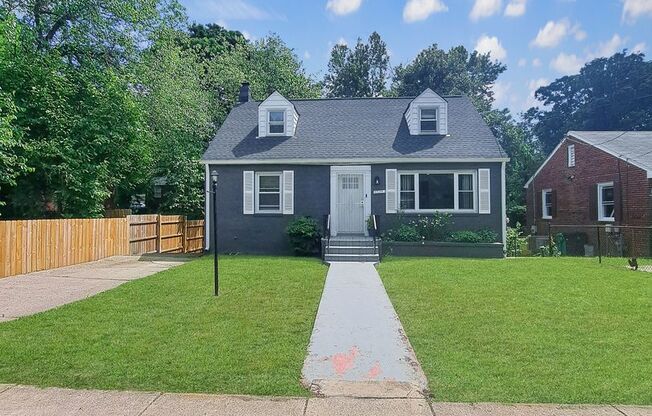 Coming Soon! Mid Century Modern Cape Cod in Oxon Hill. Newly Renovated with Designer High End Kitchen, Spa Bathroom, 4 Bedrooms, 3 Full Baths, Deck and More!