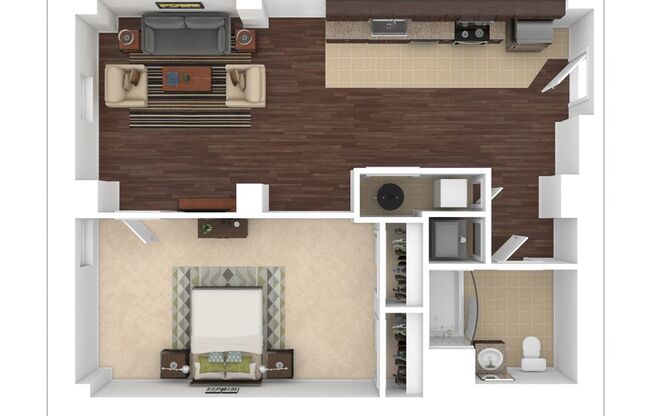 1 bed, 1 bath, 668 sqft, $2,265, Unit T-G01