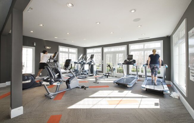 Fitness studio with cardio machines