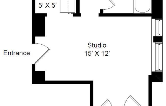 Studio, 1 bath, 300 sqft, $1,335, Unit 530-215