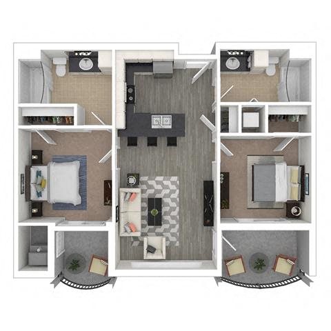 2 beds, 2 baths, $2,030